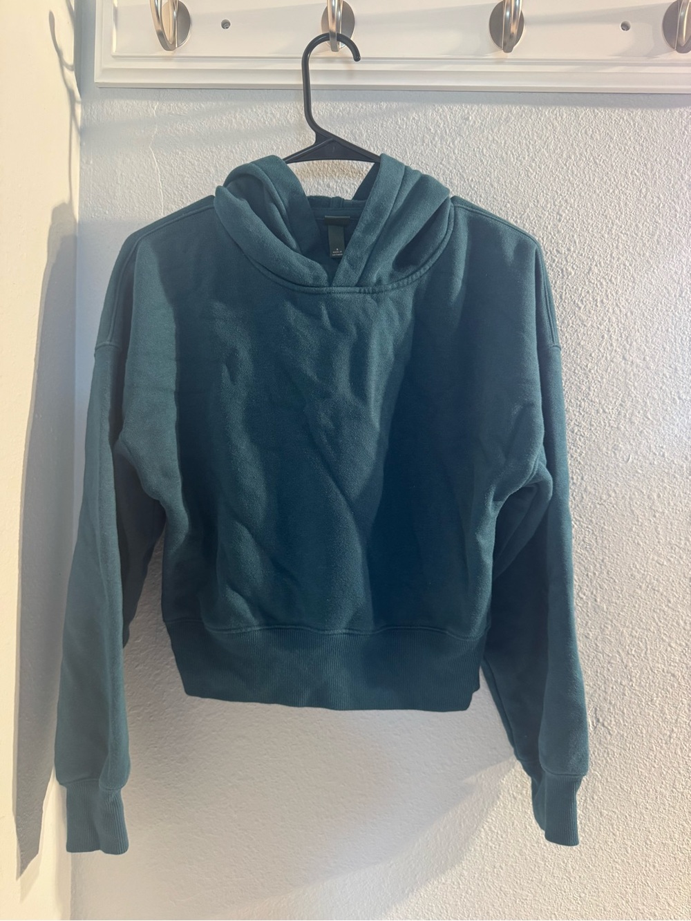 Forest Green Women's Cropped Hooded Sweatshirt